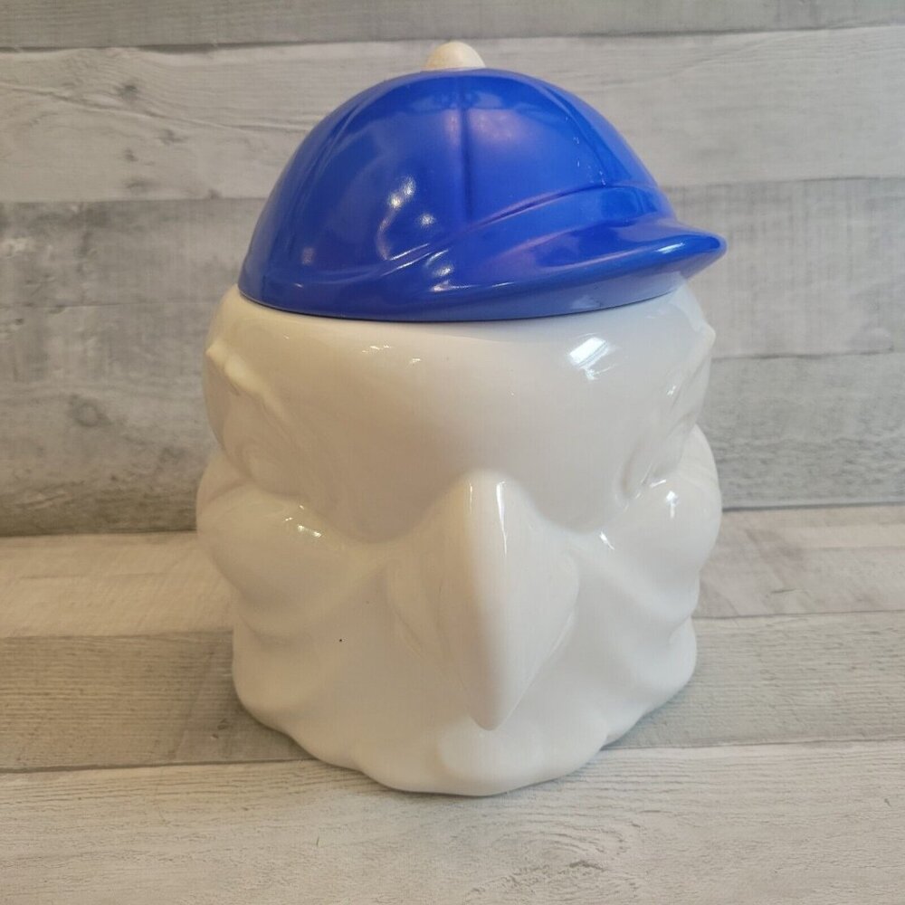 Goebel Cookie Jar Chicken Bird Parrot with Blue Cap Marked